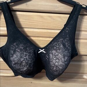 Cacique Black Lace Bra with Bow Accent 40G